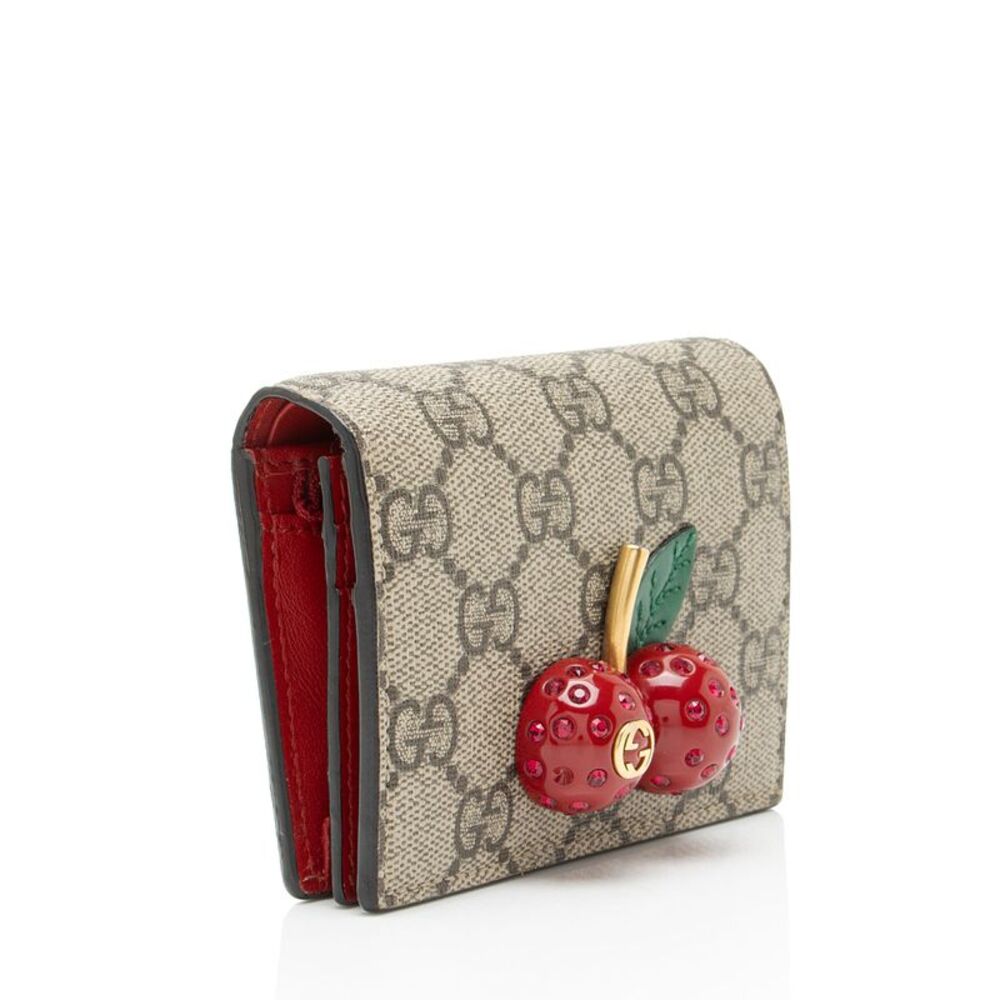 Gucci GG Supreme Cherry Compact Wallet - Picture 2 of 10